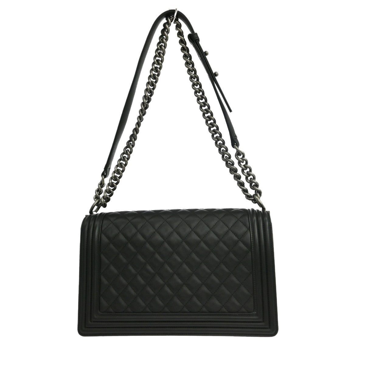 Chanel Boy Black Lambskin New Medium Shoulder Bag