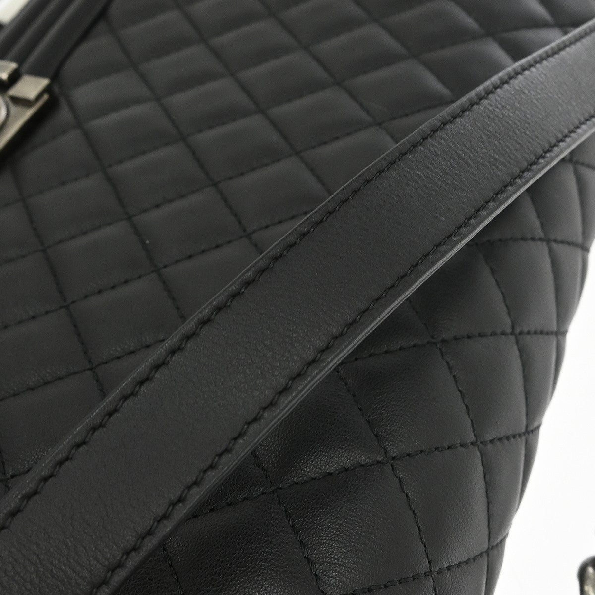 Chanel Boy Black Lambskin New Medium Shoulder Bag