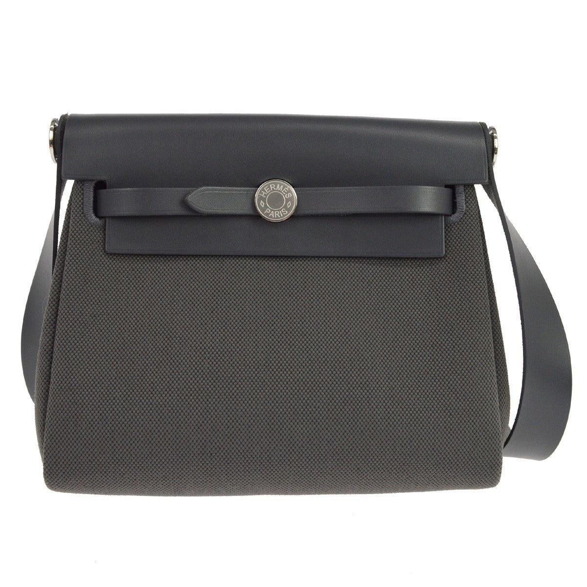 Hermès Ardoise Toile H Herbag Zip 20 Retourne