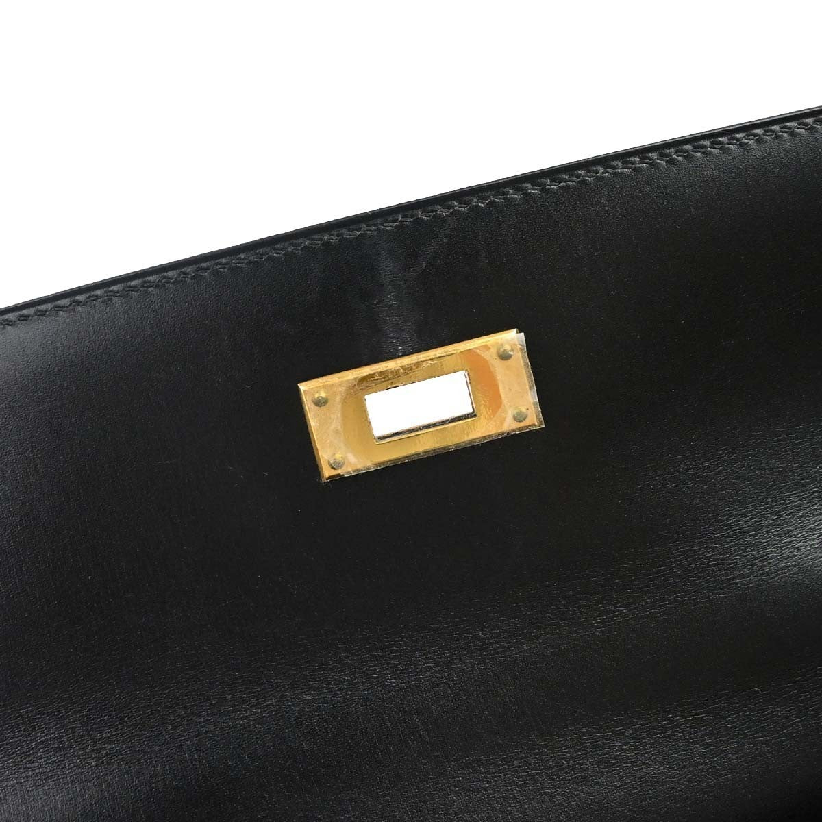 Hermès Black Box Calf Kelly 35 Retourne 2way Handbag