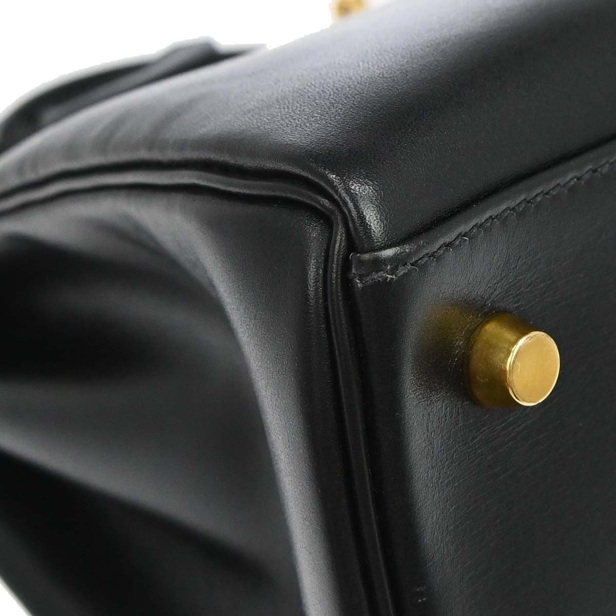 Hermès Black Box Calf Kelly 35 Retourne 2way Handbag