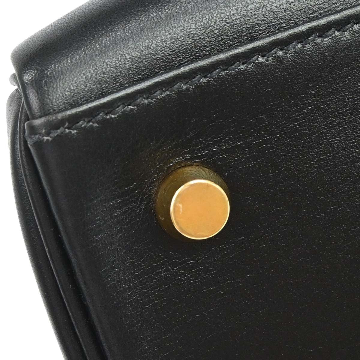 Hermès Black Box Calf Kelly 35 Retourne 2way Handbag