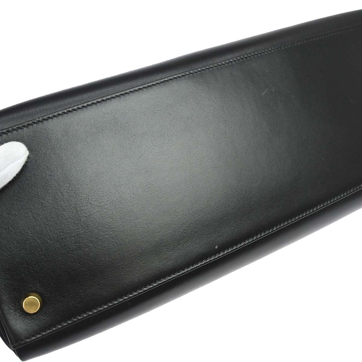 Hermès Black Box Calf Kelly 35 Retourne 2way Handbag