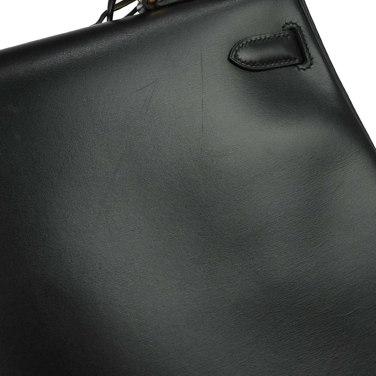 Hermès Black Box Calf Kelly 35 Retourne 2way Handbag