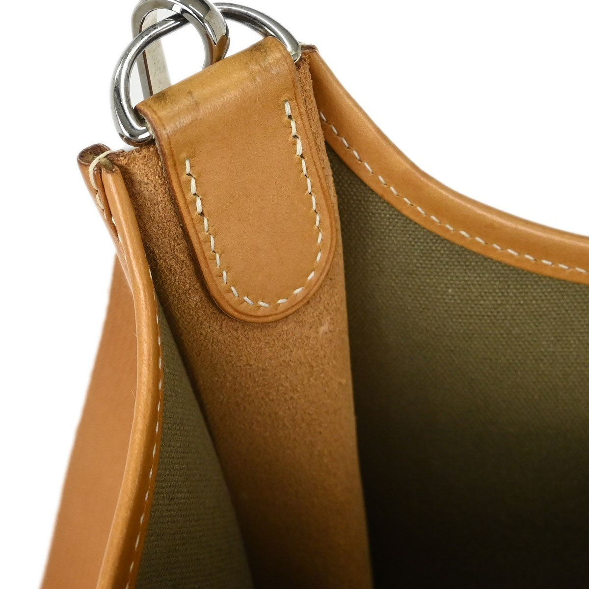 Hermès Natural Khaki Barenia Toile Officier Evelyne 2 29 PM