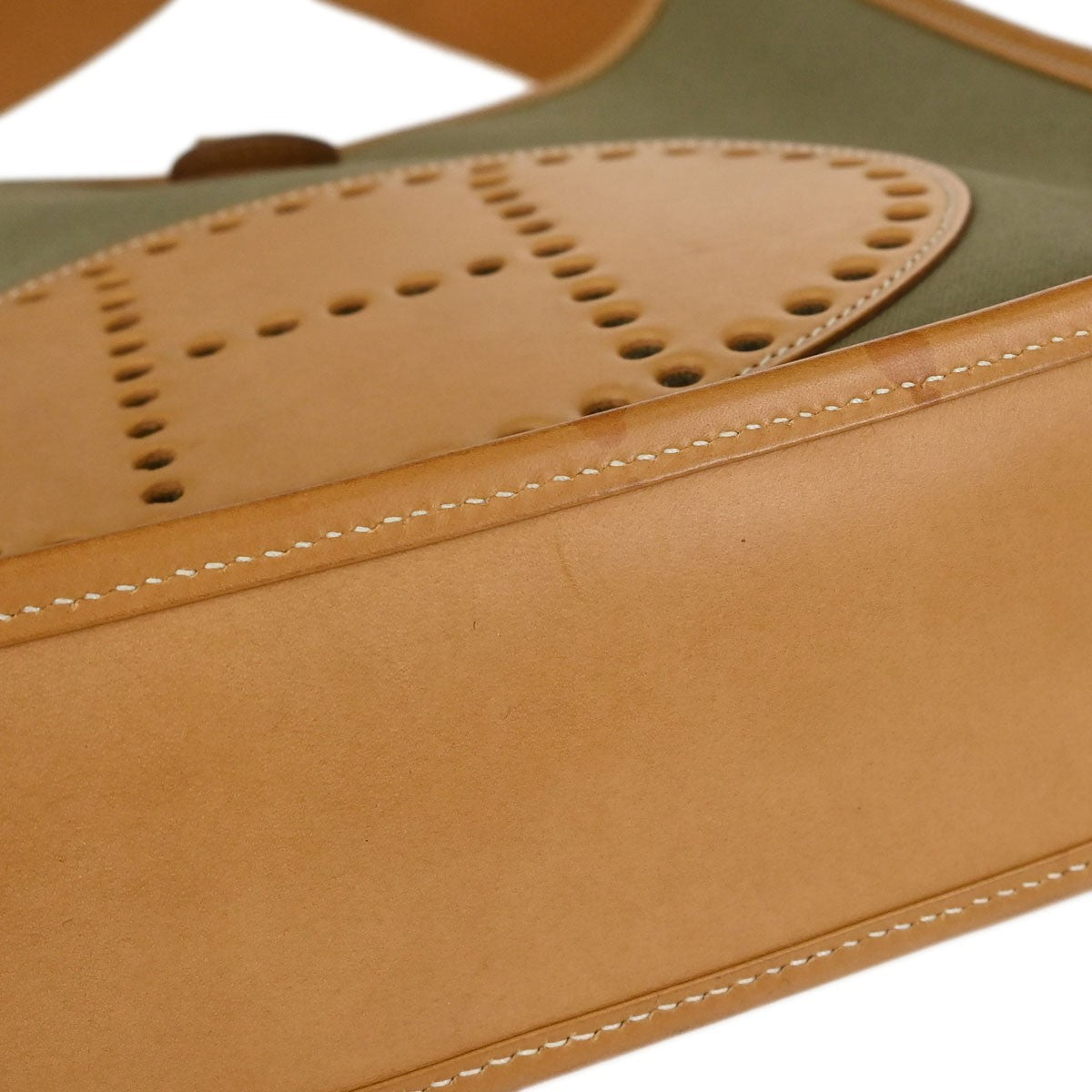 Hermès Natural Khaki Barenia Toile Officier Evelyne 2 29 PM