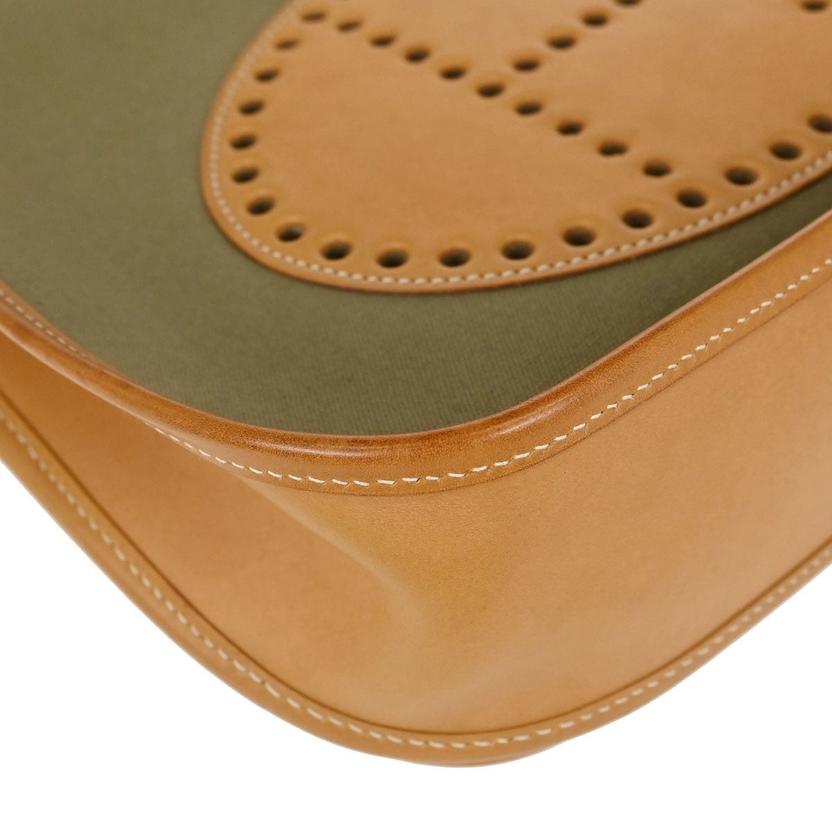 Hermès Natural Khaki Barenia Toile Officier Evelyne 2 29 PM