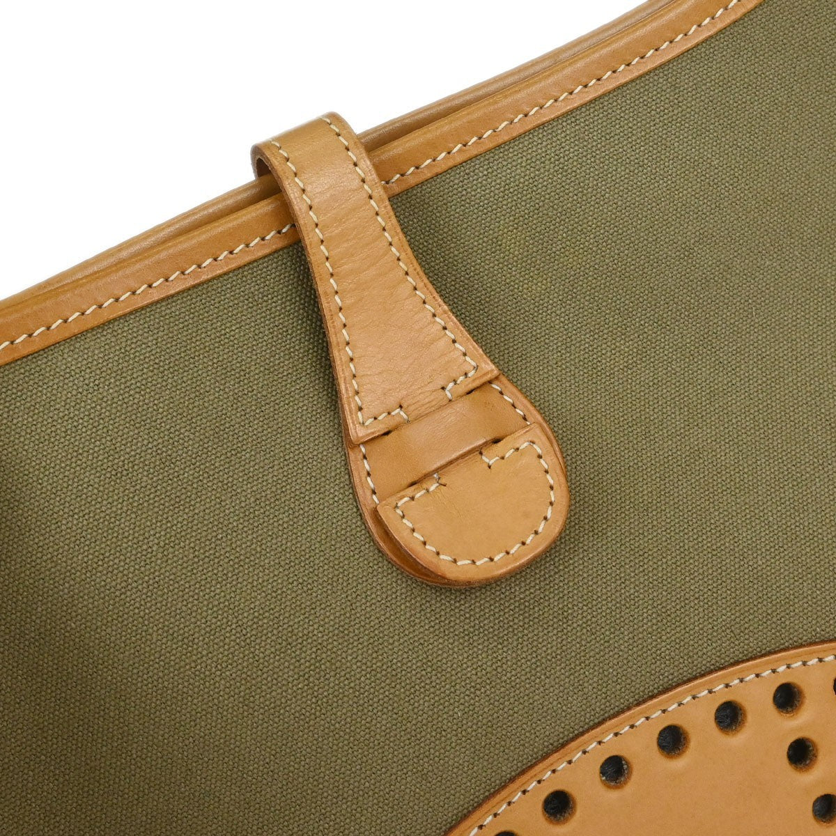 Hermès Natural Khaki Barenia Toile Officier Evelyne 2 29 PM