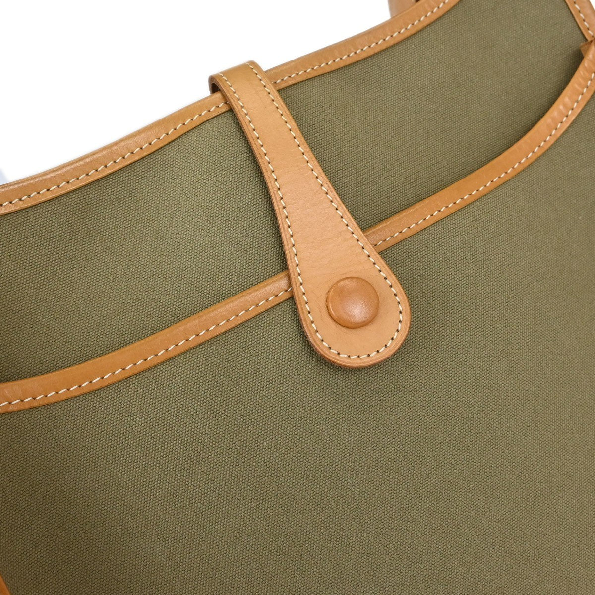 Hermès Natural Khaki Barenia Toile Officier Evelyne 2 29 PM