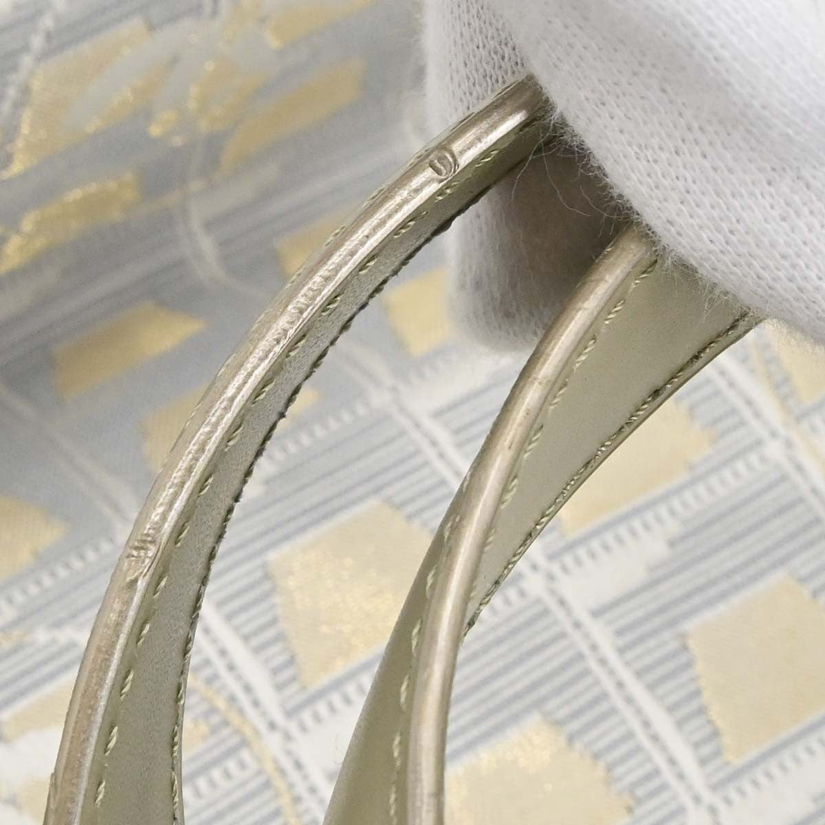 Chanel Gold Jacquard Nylon Travel Line Tote Handbag
