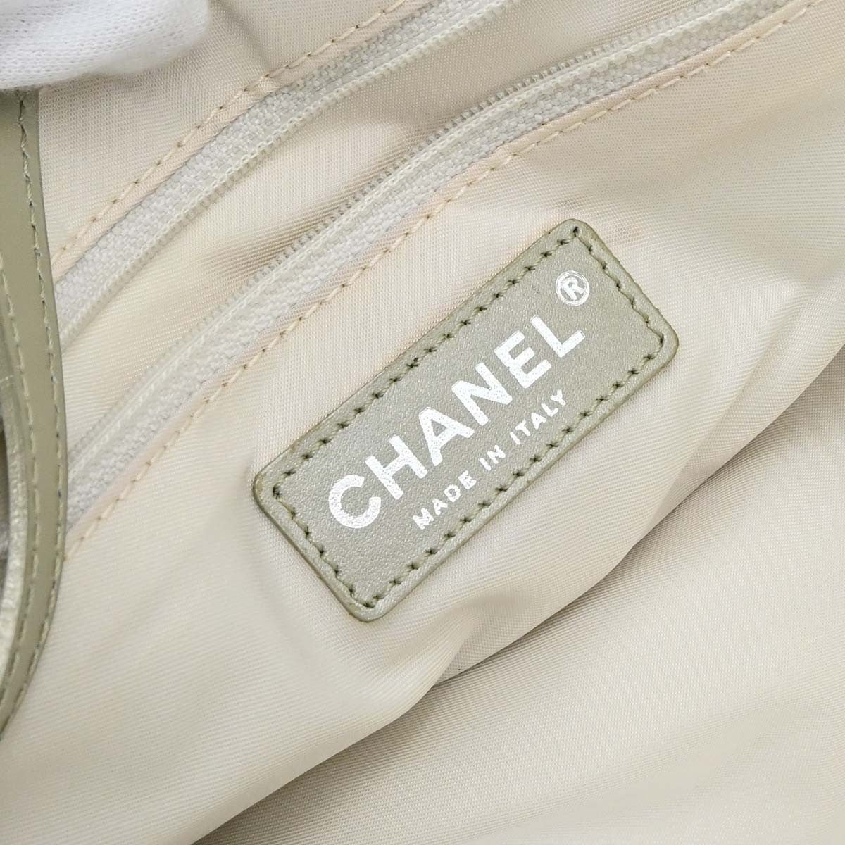 Chanel Gold Jacquard Nylon Travel Line Tote Handbag
