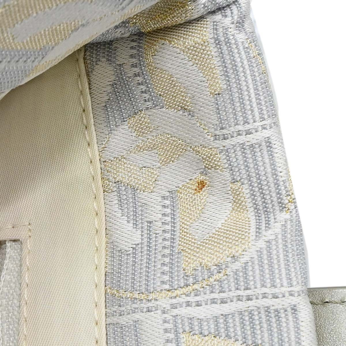 Chanel Gold Jacquard Nylon Travel Line Tote Handbag