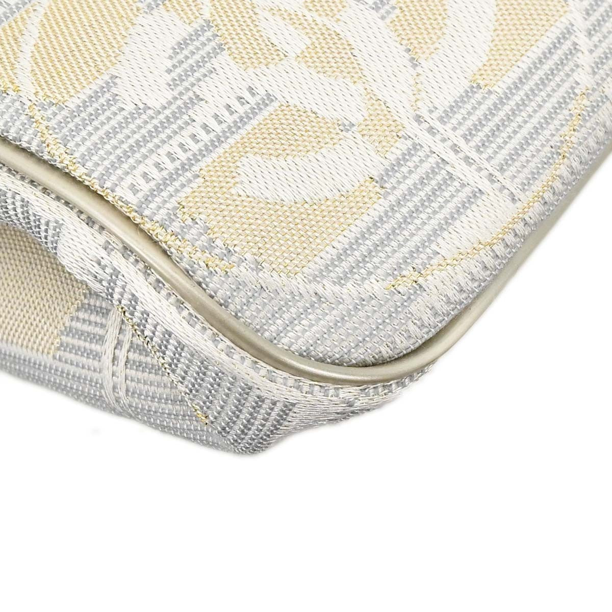 Chanel Gold Jacquard Nylon Travel Line Tote Handbag