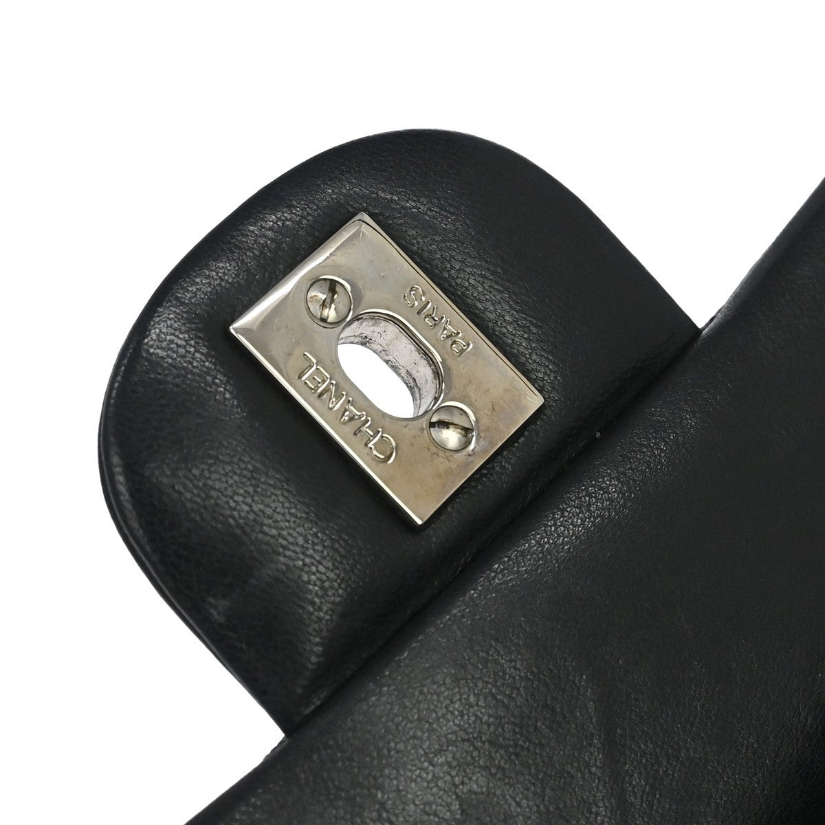 Chanel Black Lambskin Medium Classic Double Flap Shoulder Bag