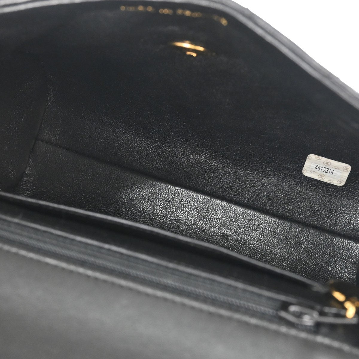 Chanel Black Lambskin Top Handle Handbag