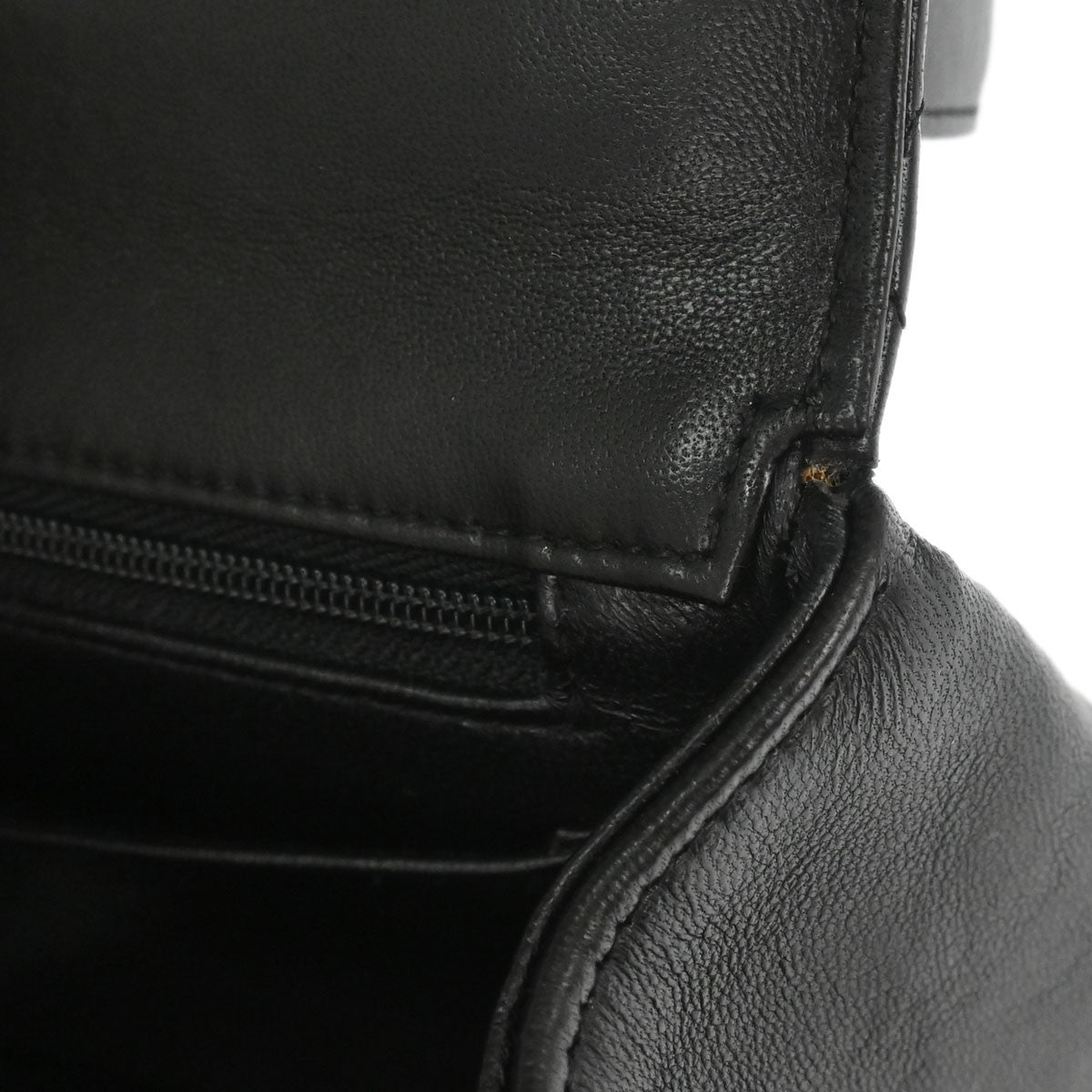 Chanel Black Lambskin Top Handle Handbag