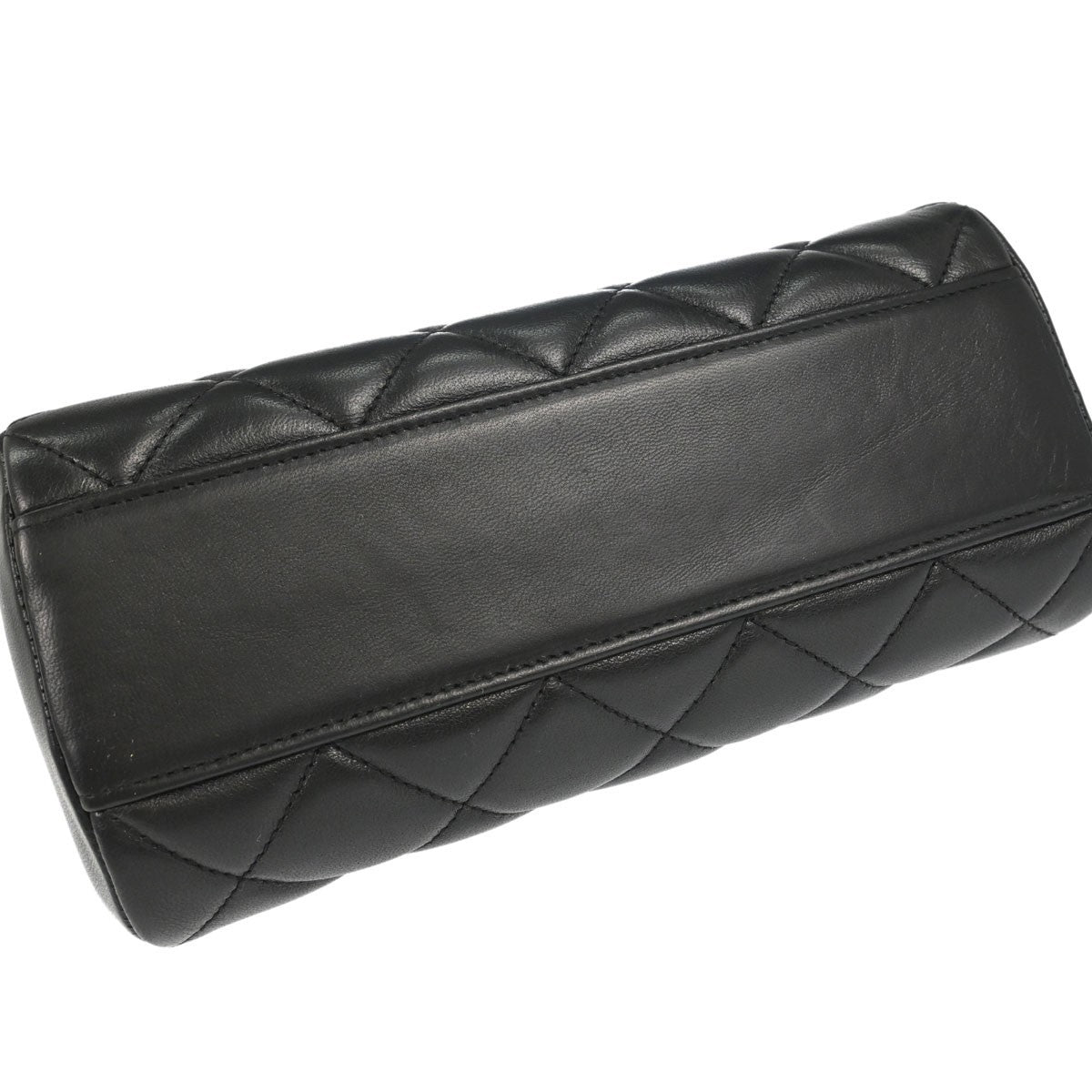 Chanel Black Lambskin Top Handle Handbag