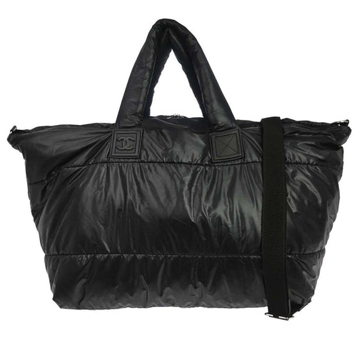 Chanel Black Nylon Coco Cocoon 2way Tote Bag