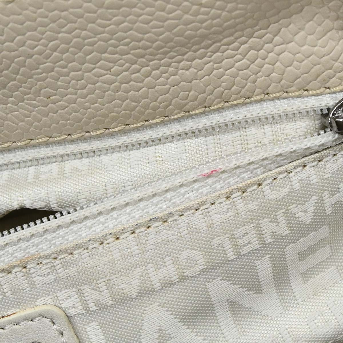 Chanel Off-white Calfskin Mademoiselle Lock Handbag