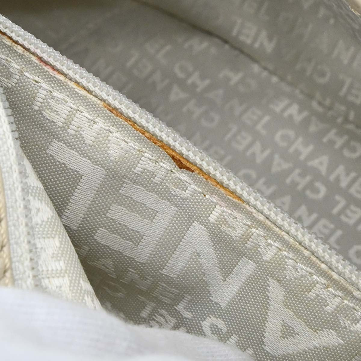 Chanel Off-white Calfskin Mademoiselle Lock Handbag