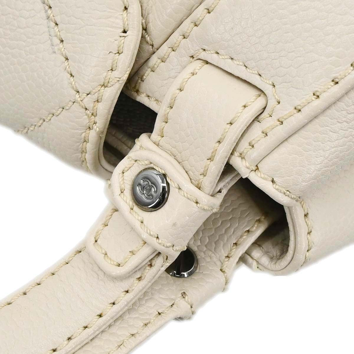 Chanel Off-white Calfskin Mademoiselle Lock Handbag