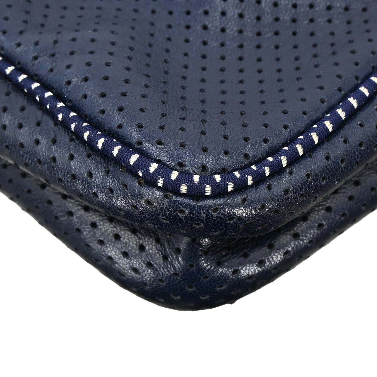 Chanel Navy Perforated Lambskin Sport Line Shoulder Bag