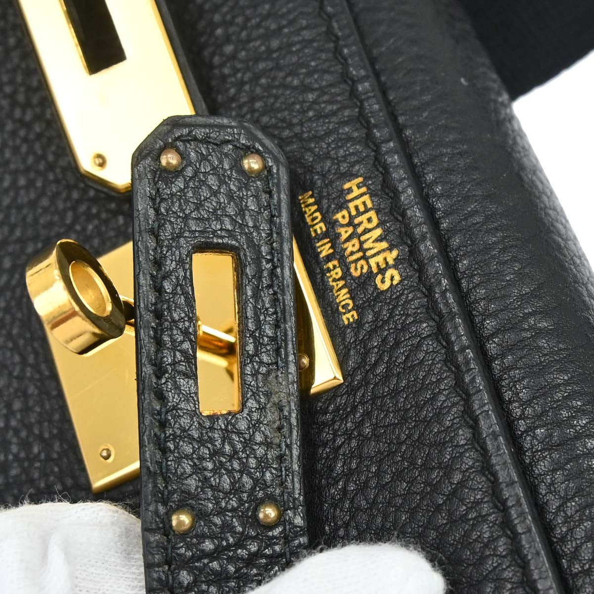 Hermès Black Togo Kelly A Dos GM Backpack