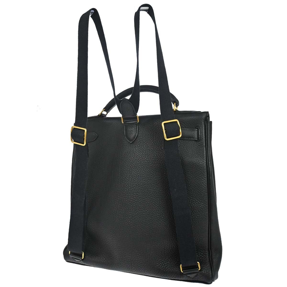 Hermès Black Togo Kelly A Dos GM Backpack