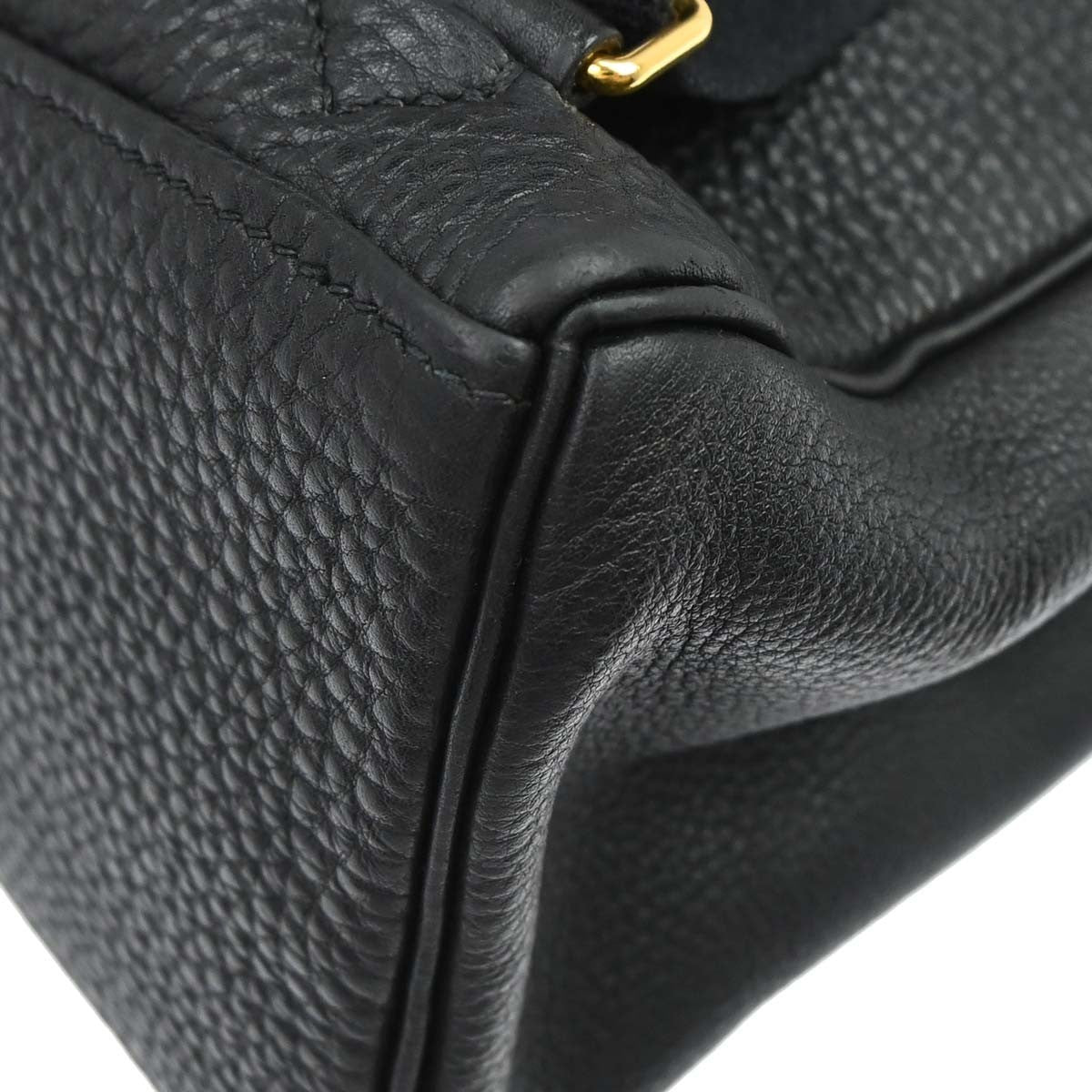 Hermès Black Togo Kelly A Dos GM Backpack