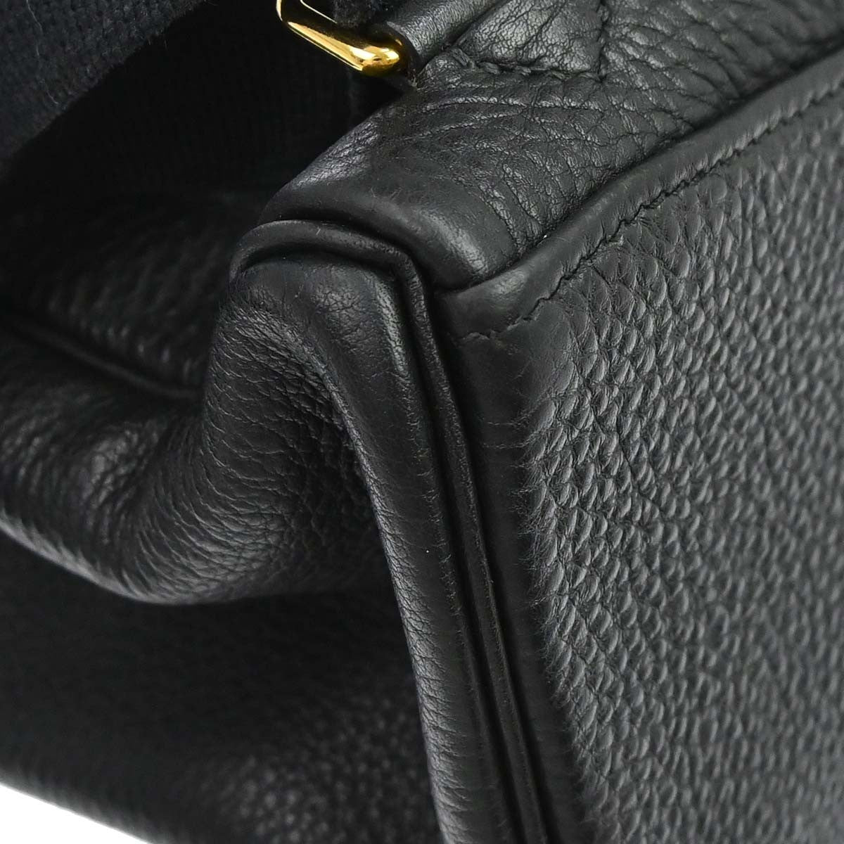 Hermès Black Togo Kelly A Dos GM Backpack