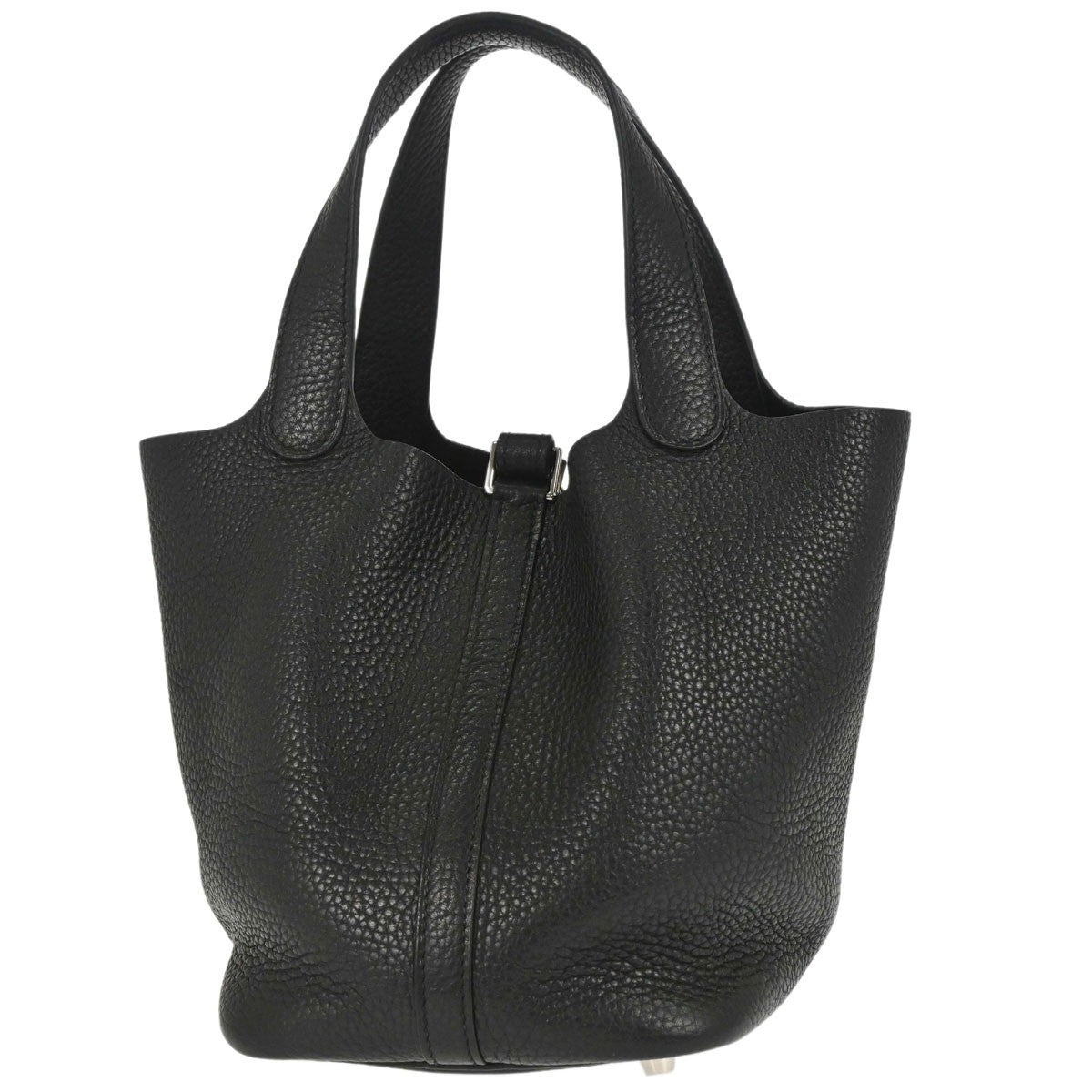 Hermès Black Taurillon Clemence Picotin Lock 18 PM Handbag