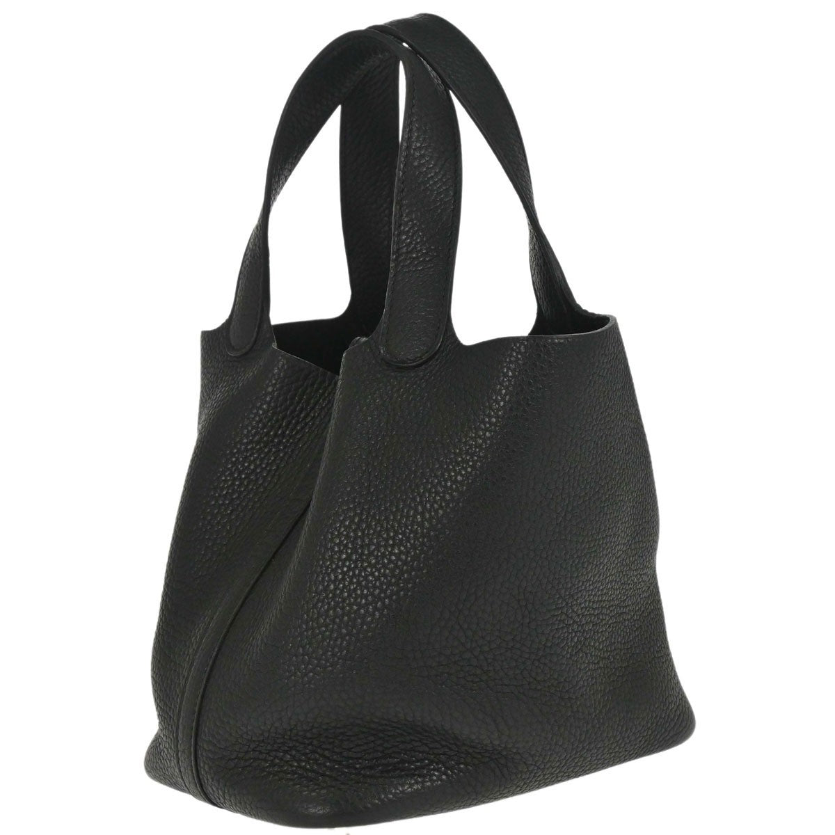 Hermès Black Taurillon Clemence Picotin Lock 18 PM Handbag