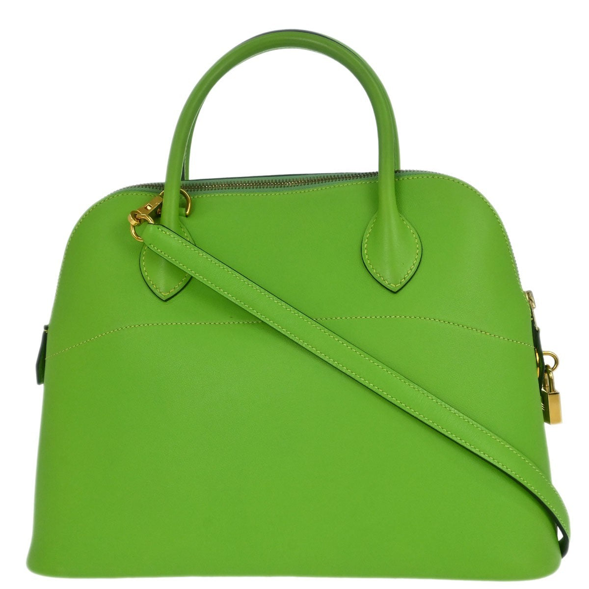 Hermès Apple Green Gulliver Bolide 31 2way Handbag