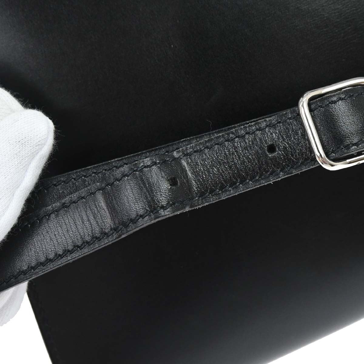 Hermès Black Box Calf Kelly Sport MM Shoulder Bag