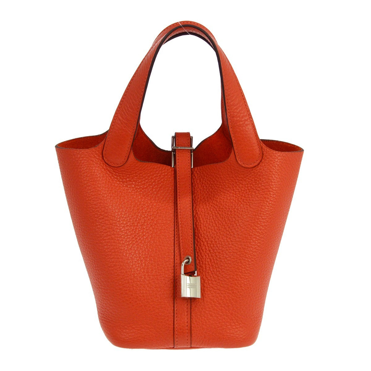 Hermès Orange Field Clemence Picotin Lock 18 PM