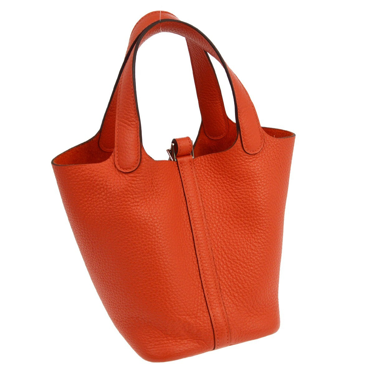 Hermès Orange Field Clemence Picotin Lock 18 PM