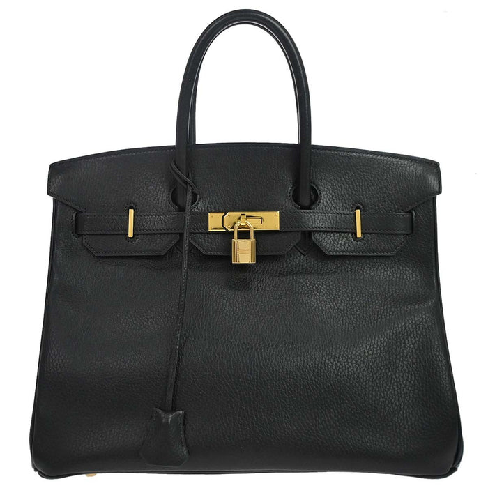 Hermès Black Ardennes Birkin 35 Handbag