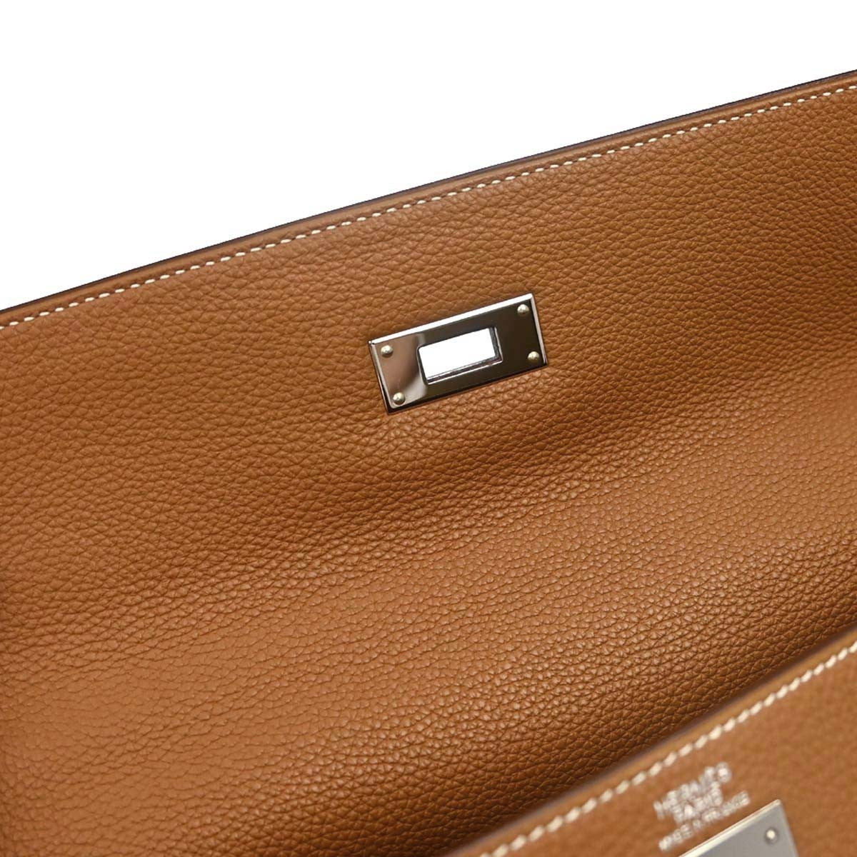 Hermès Gold Togo Kelly 32 Retourne 2way Shoulder Handbag