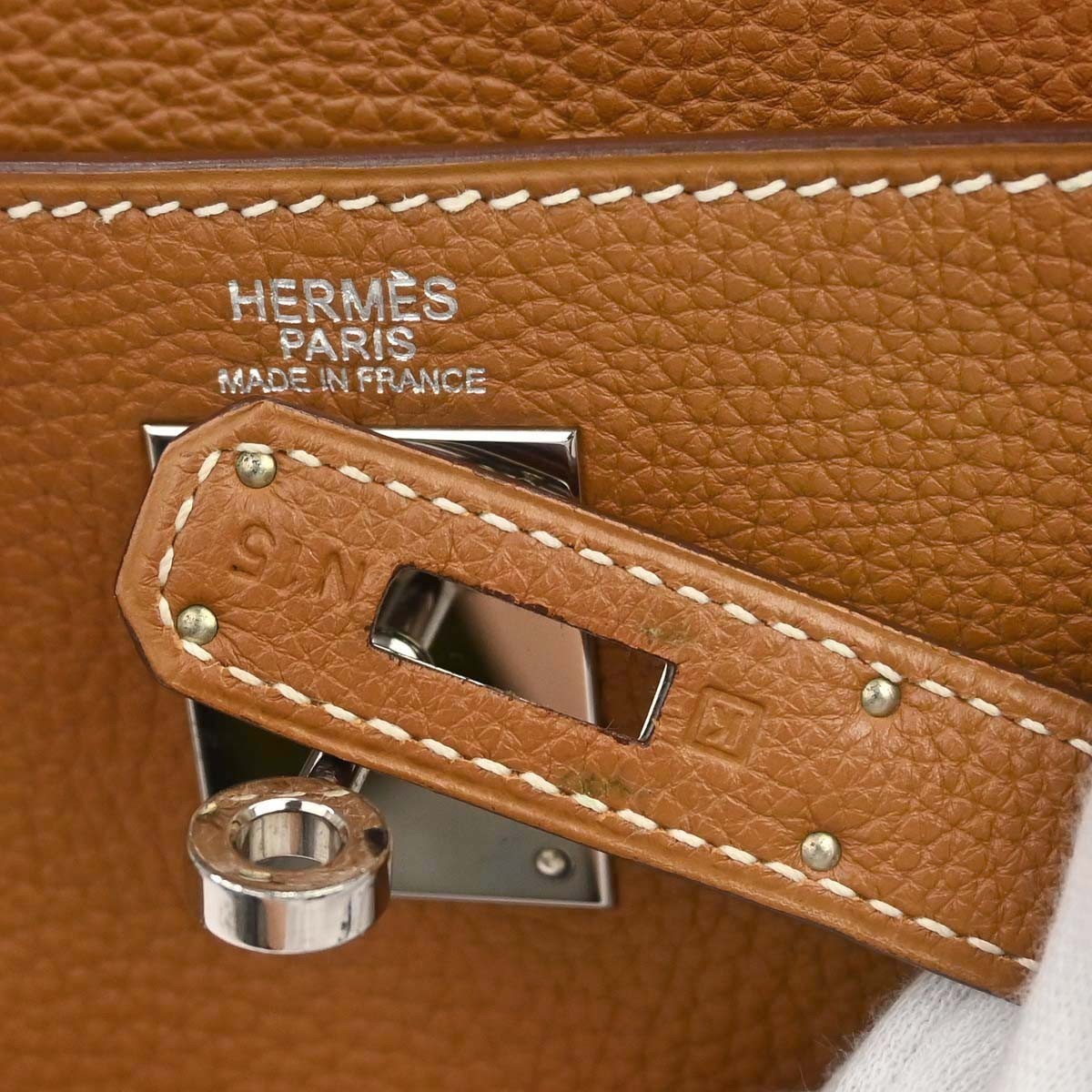 Hermès Gold Togo Kelly 32 Retourne 2way Shoulder Handbag