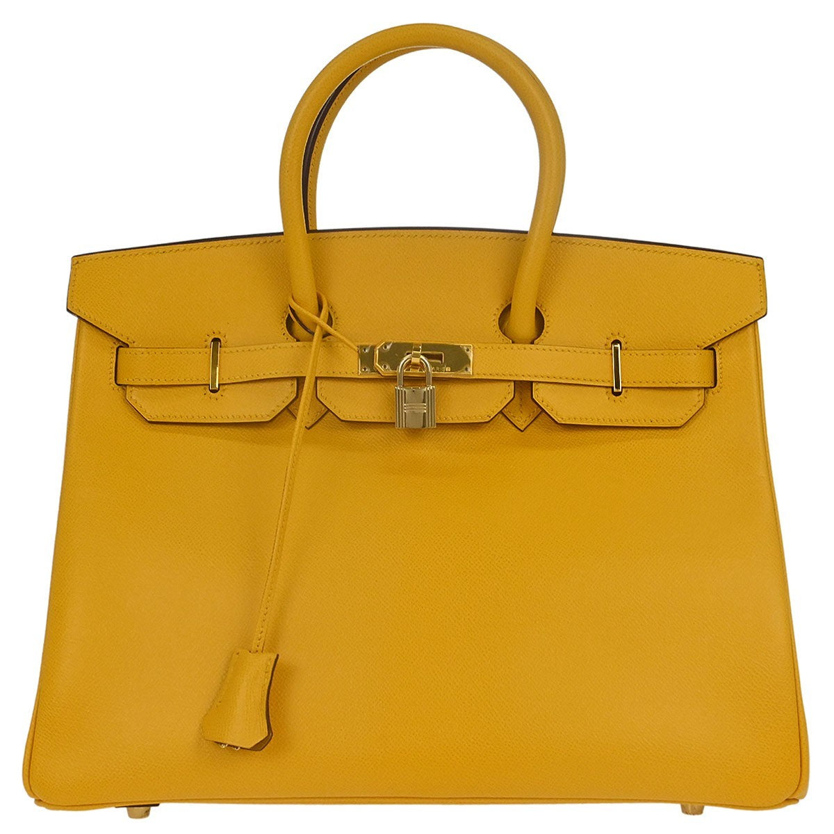 Hermès Jaune Courchevel Birkin 35 Handbag