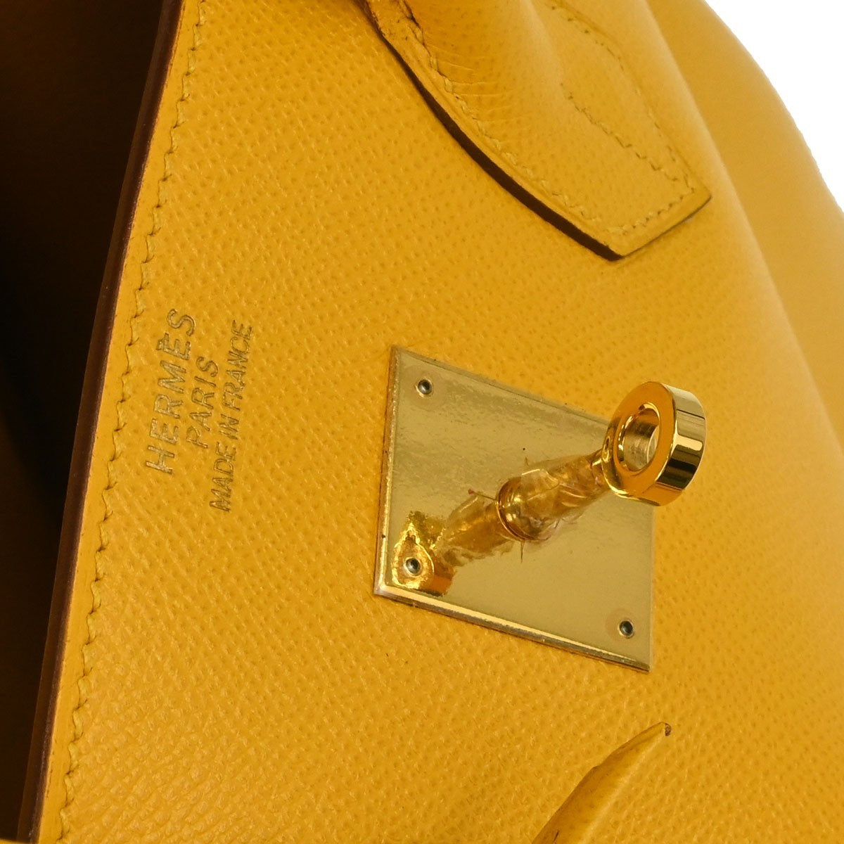 Hermès Jaune Courchevel Birkin 35 Handbag