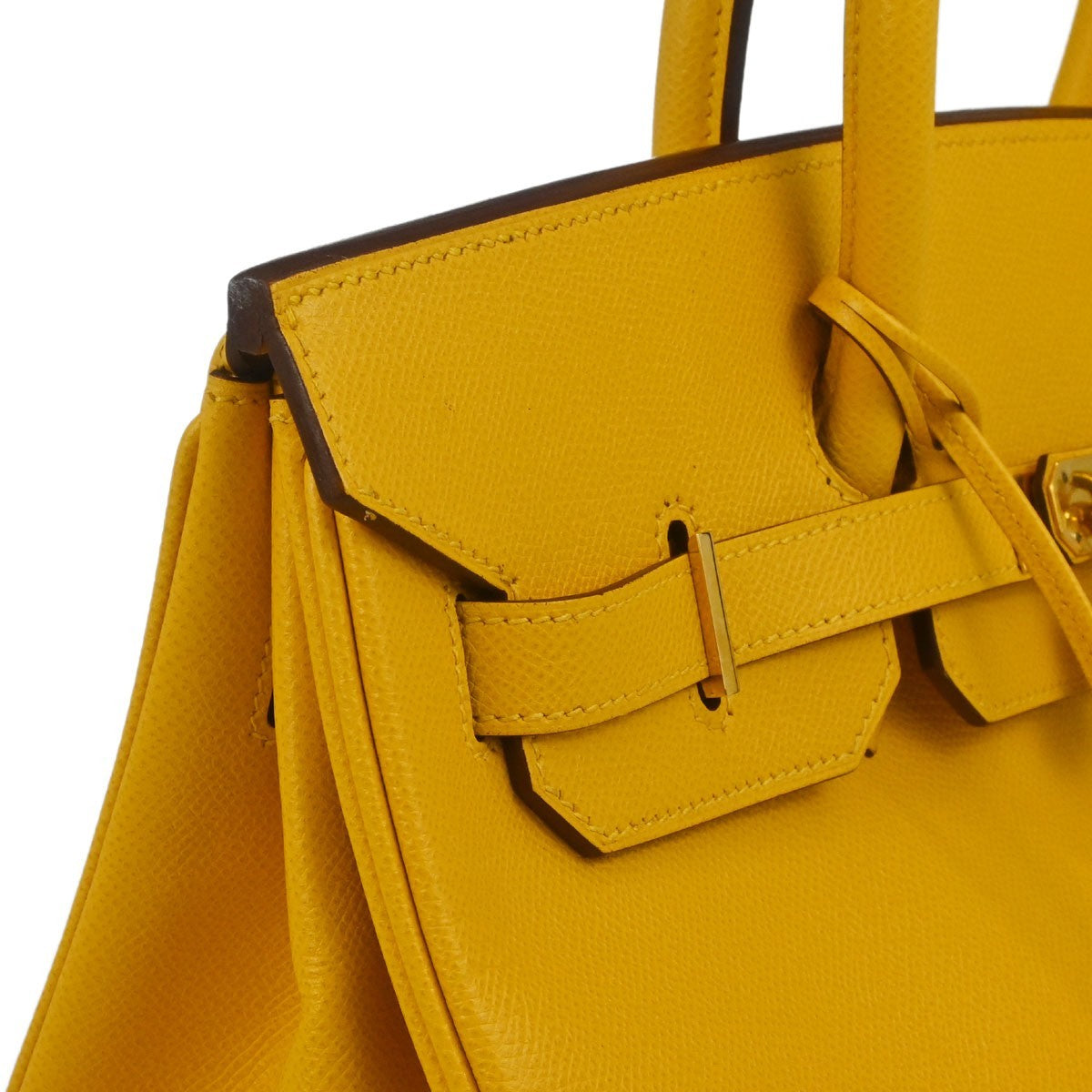 Hermès Jaune Courchevel Birkin 35 Handbag