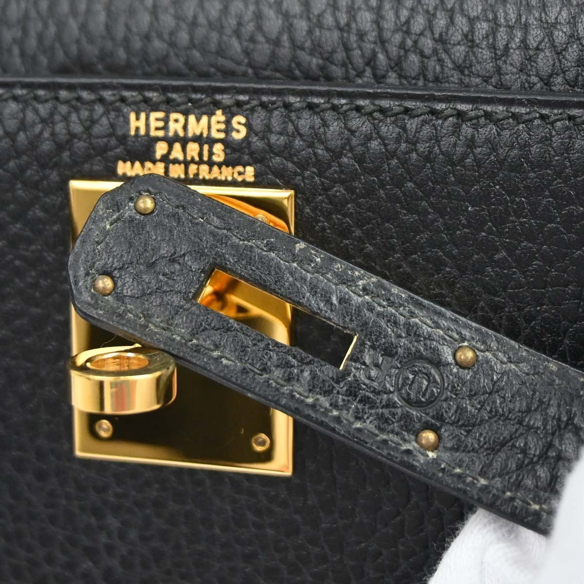 Hermès Black Ardennes Kelly 28 Sellier 2way Handbag