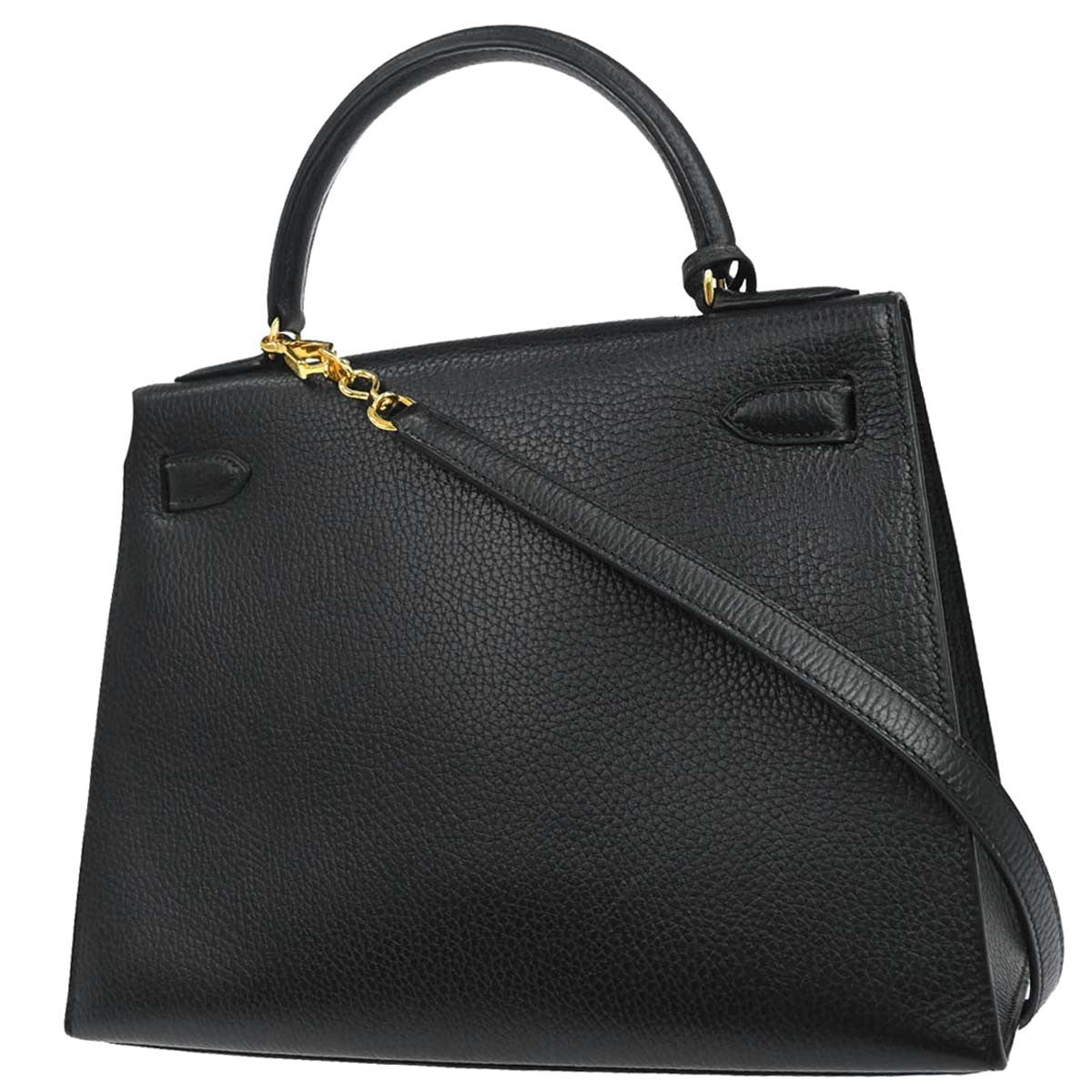 Hermès Black Ardennes Kelly 28 Sellier 2way Handbag