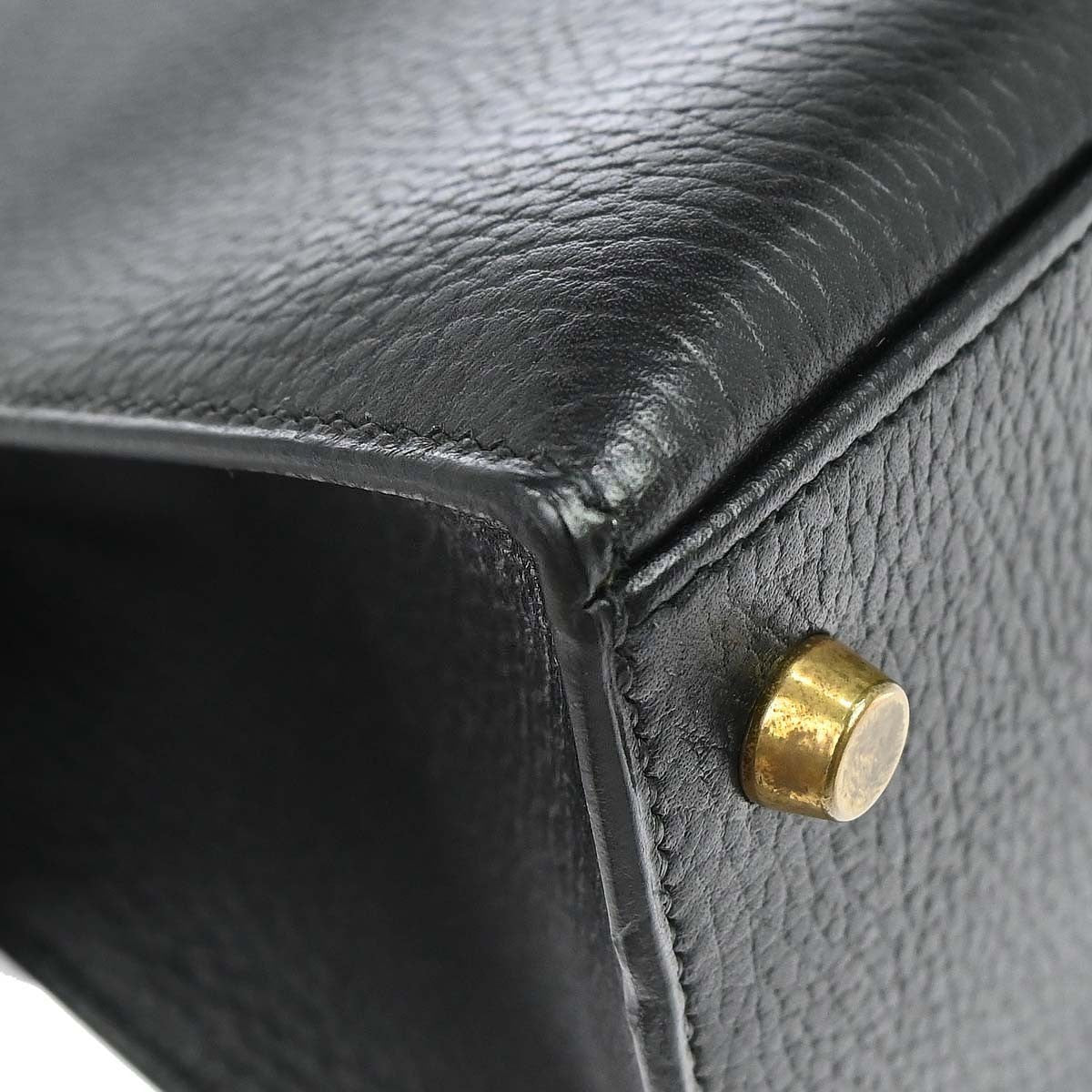 Hermès Black Ardennes Kelly 28 Sellier 2way Handbag