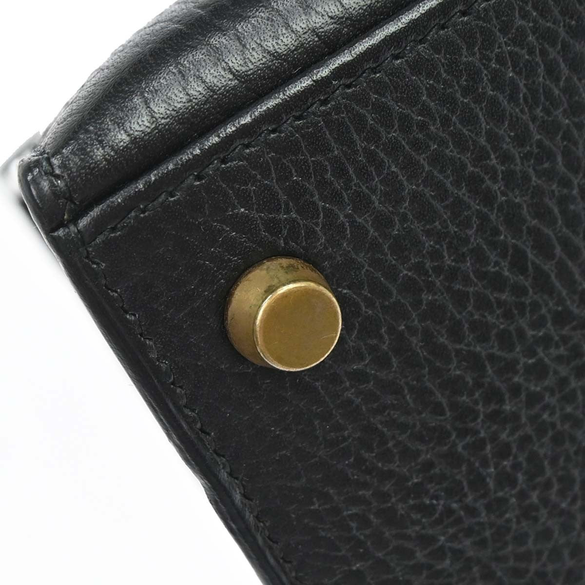 Hermès Black Ardennes Kelly 28 Sellier 2way Handbag