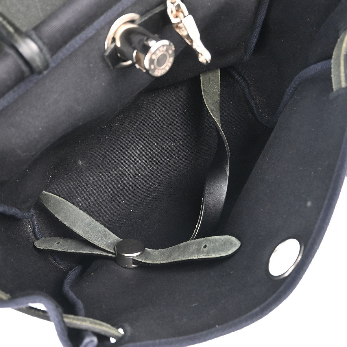 Hermès Black Toile Officier Herbag a Dos 2 in 1 Backpack