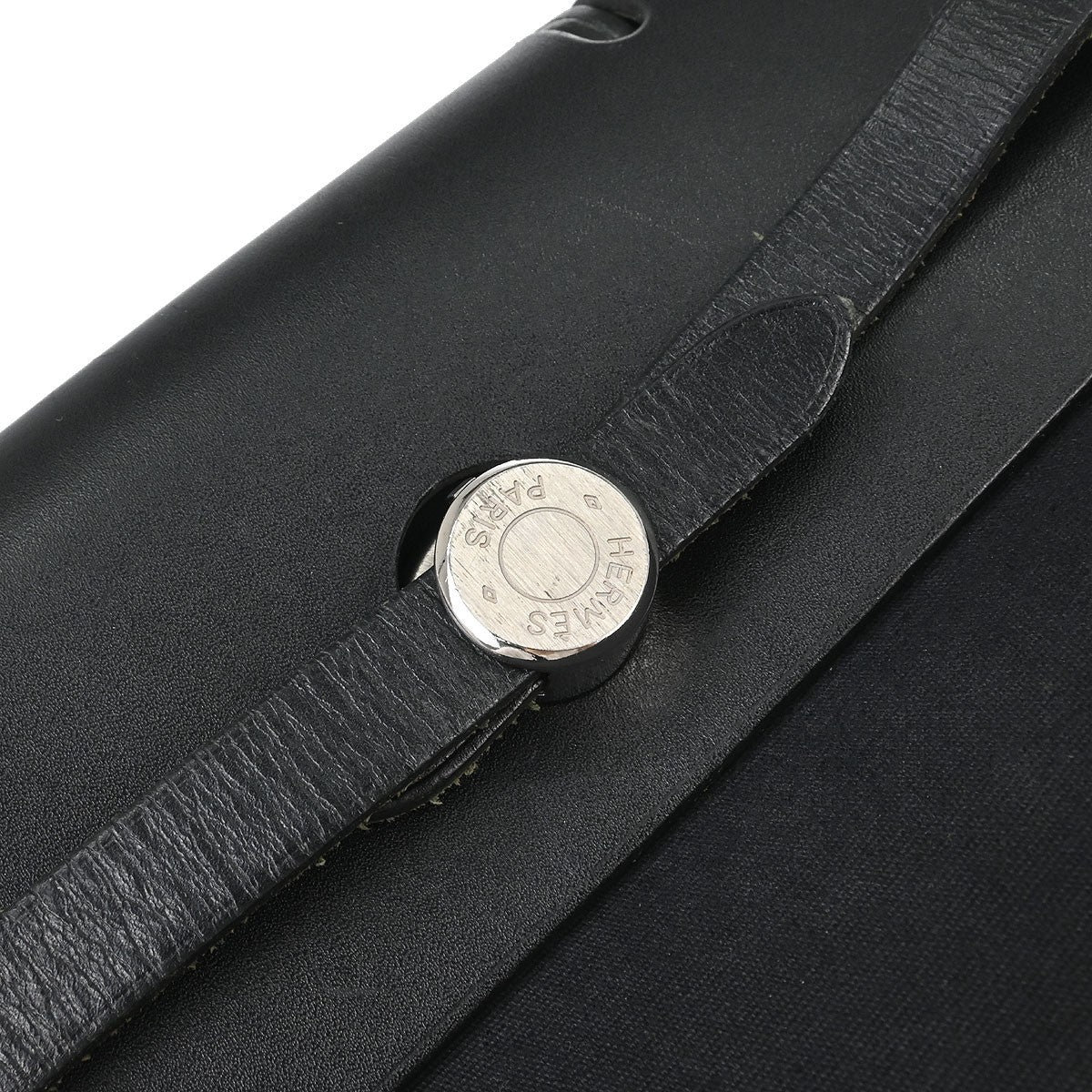 Hermès Black Toile Officier Herbag a Dos 2 in 1 Backpack