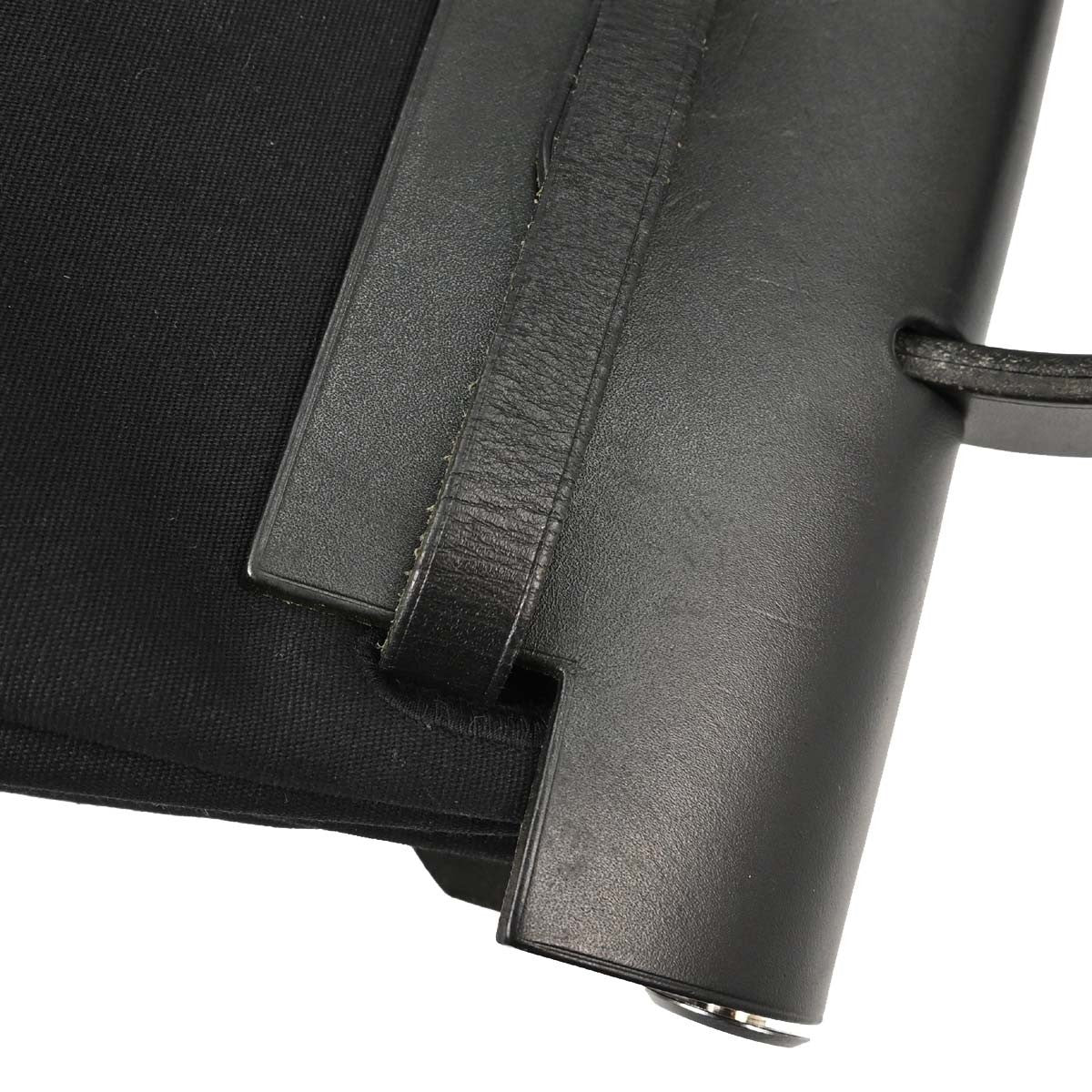 Hermès Black Toile Officier Herbag a Dos 2 in 1 Backpack