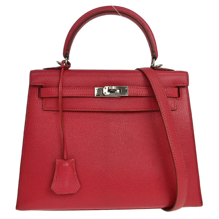 Hermès Fuchsia Chevere Coromandel Kelly 25 Retourne Handbag